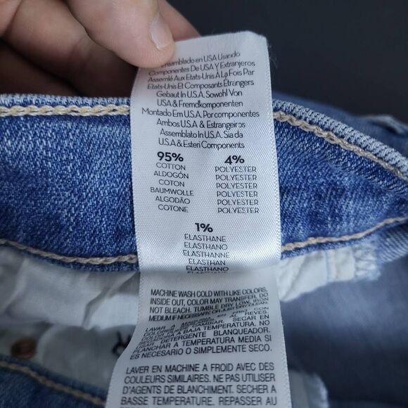 Mother Jeans High Waisted Rider Ankle Straight Size 26 Denim Blue Distressed - Picture 5 of 10